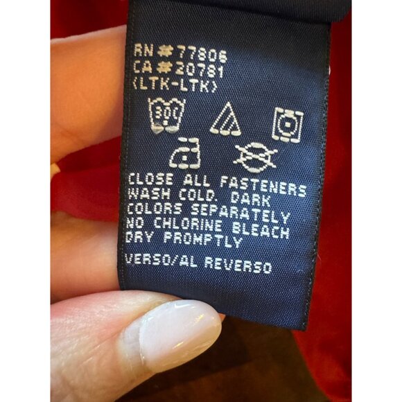 Tommy‎ Hilfiger Windbreaker Boys XL Red Quarter Zip Lightweight Outdoor Preppy - Picture 13 of 13